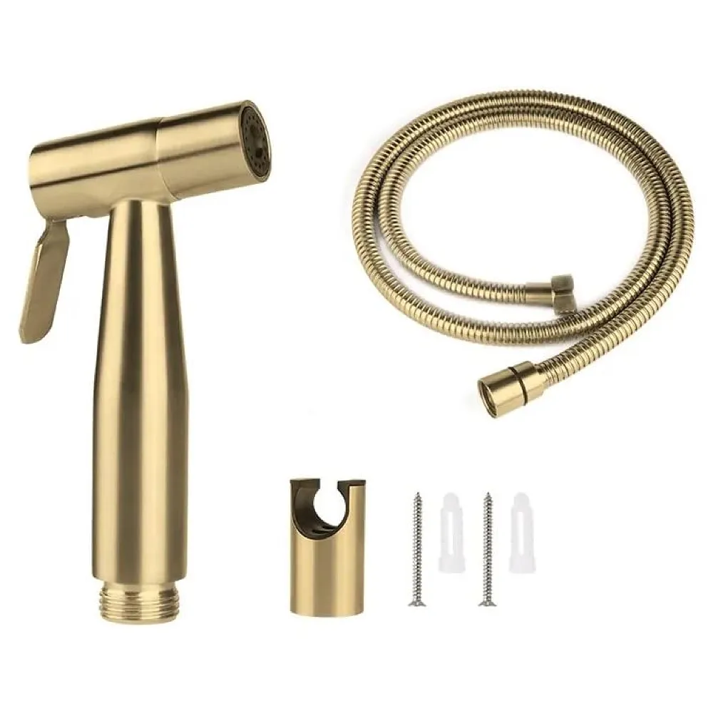 Gold Health Faucet Jet Spray 1.4m Metal Hose Complete Set