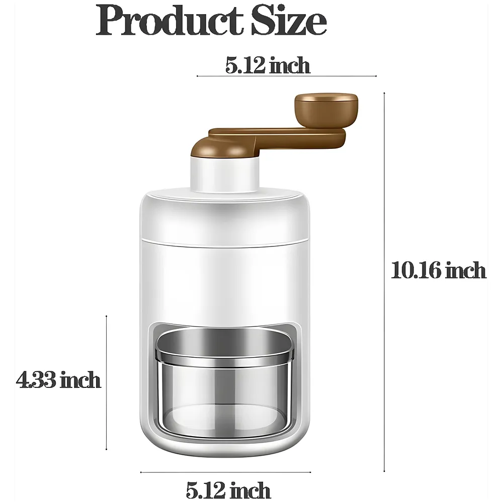 Ice Shaver Snow Cone Machine Hand Crank Slushy Maker Portable
