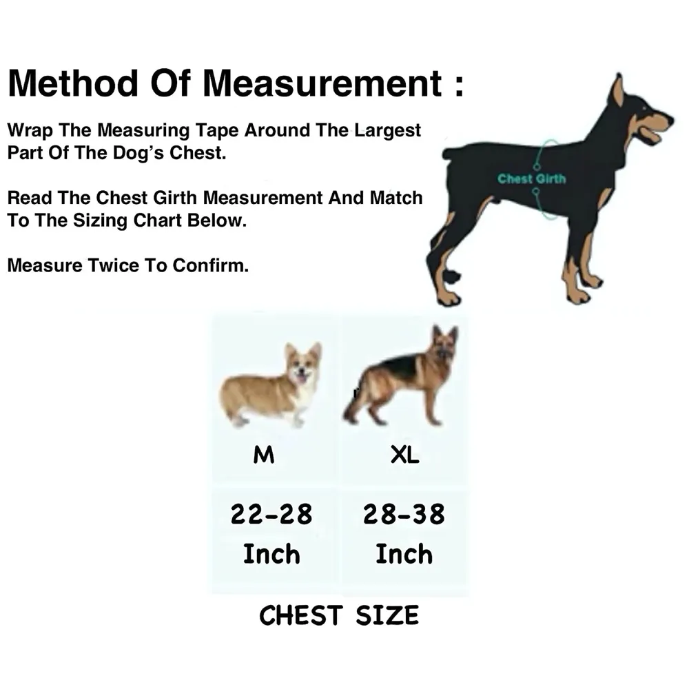 K9 Police Dog Harness Dog Vest Adjustable XL- 28-38 Inch Girth, Black