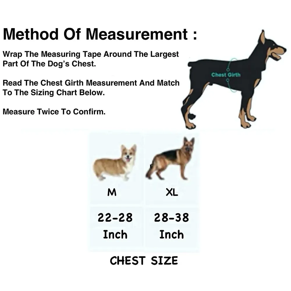 Dog K9 Police Harness Dog Vest Loop Straps and Handle and Adjustable (M- 22-28 Inch Girth, Blue)