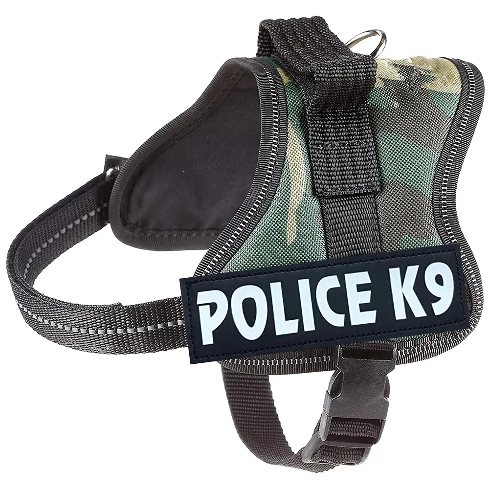 Dog K9 Police Harness Dog Vest Loop Straps and Handle and Adjustable (Camouflage, XL- 28-38 Inch Girth)