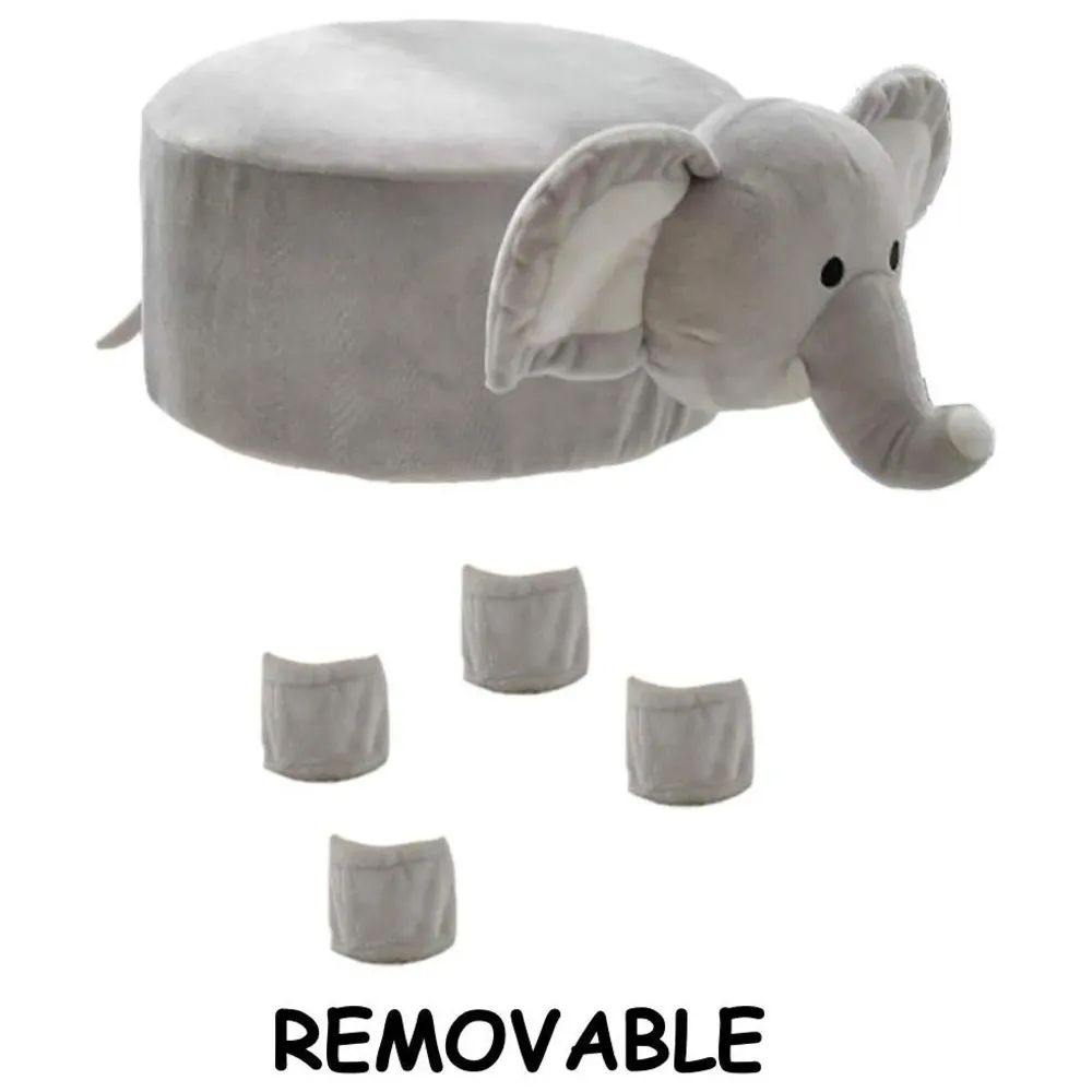 Elephant Children's Favourite Animal Stool, Chair, Ottoman, Foot Rest. (Kids, Elephant)