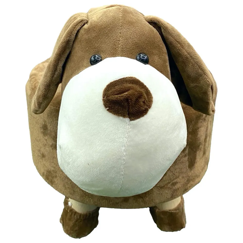 Children's Favourite Animal Stool, Chair, Ottoman, Foot Rest. (Kids, Dark Dog)