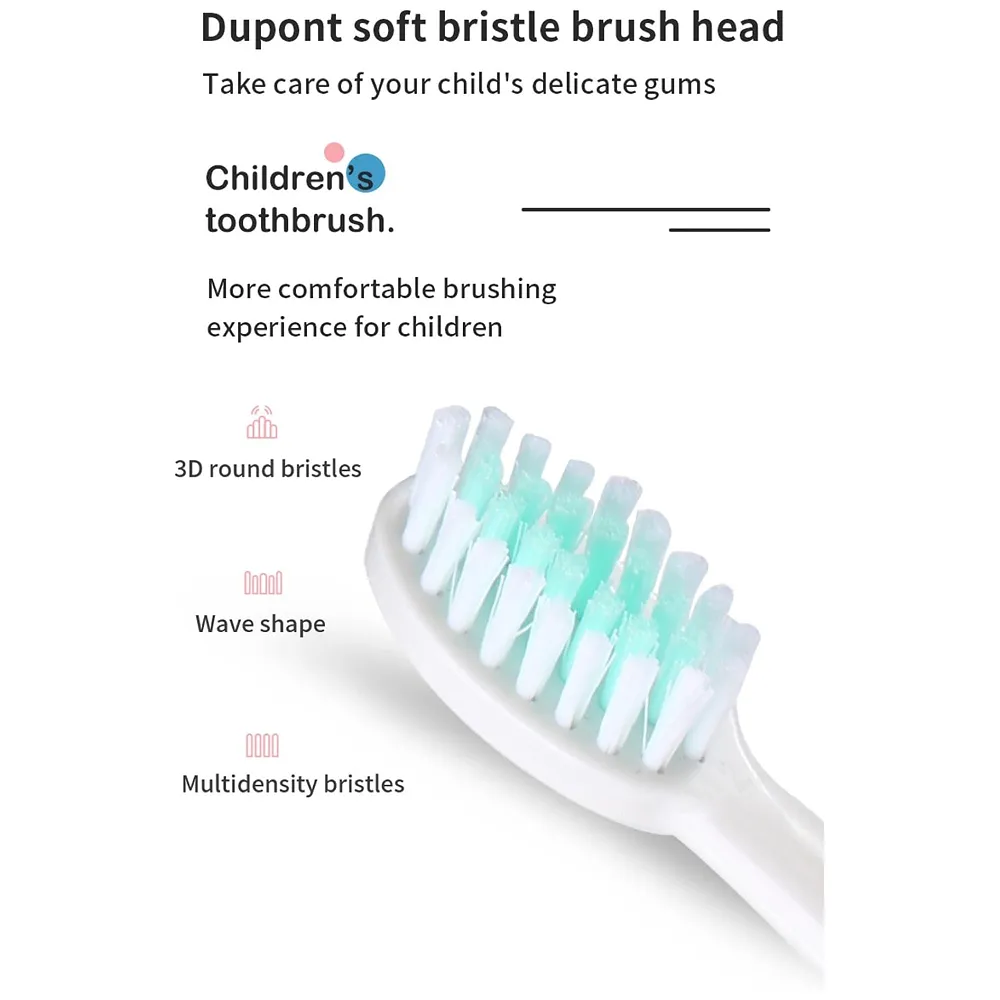 Kids Children Electric Automatic Toothbrush Kit With 6 Brushes, 4 Modes Of Cleaning Crocodile Green Cartoon Animals Tooth Cleaner Set Oral Care Electric Toothbrush tools For Age 3-15 Y Premium