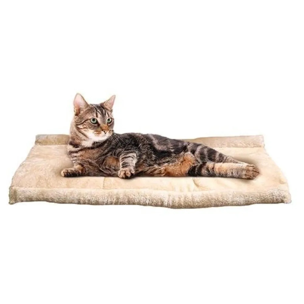 Cat Bed Cave House Bed - Best for Indoor Cats Houses Heated Kitten Warm Pet Self Warming w/Hoods Caves Igloo Covered Pod Felted Faux Felt Wool Cocoon - 2-in-1 Fleece Tunnel Tube Mat Pad