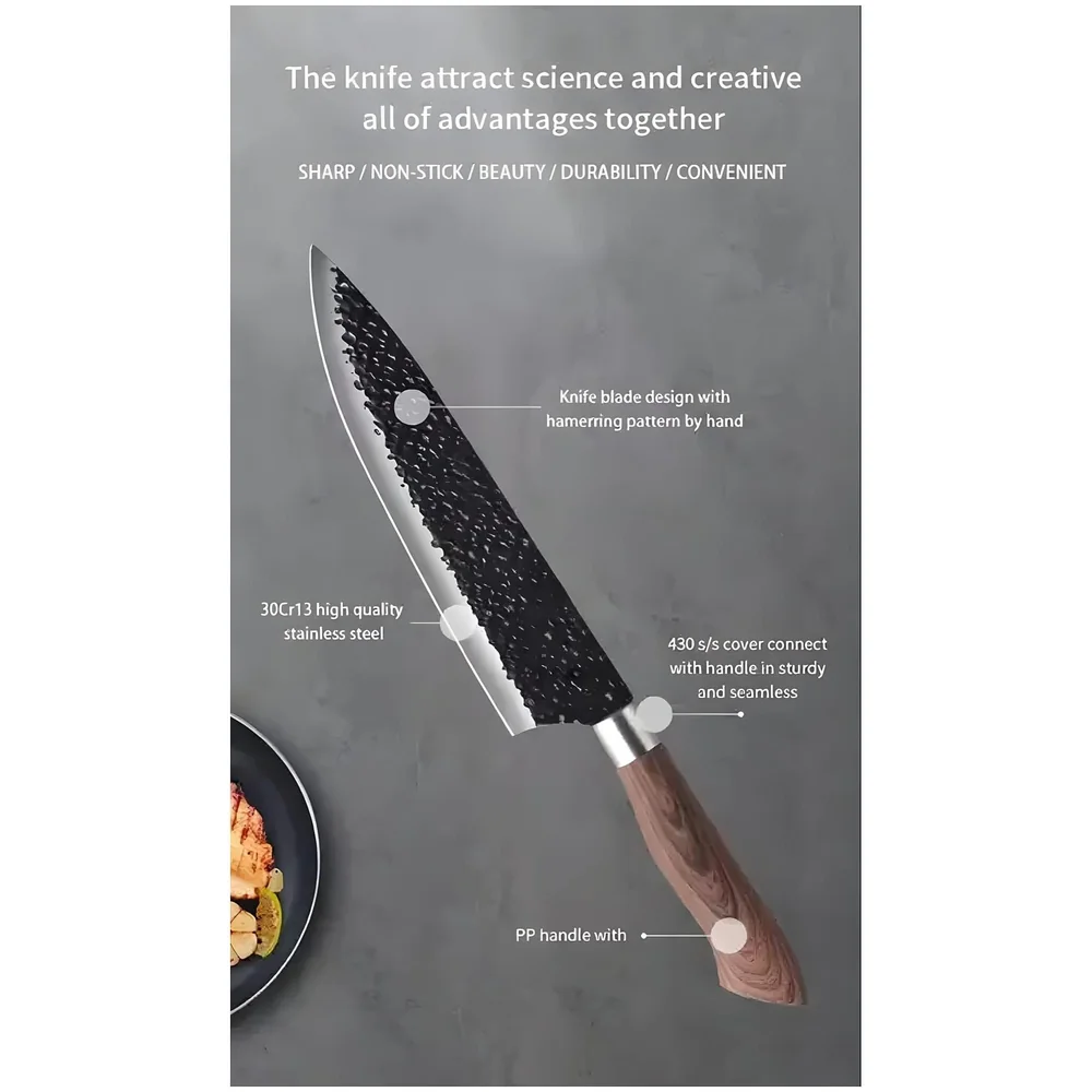 6 Pcs Knife Japanese Knife with Damascus Pattern ~ Shimura Collection ~ Chef Knife High Carbon Stainless Steel Laser Knives Kitchen with Box