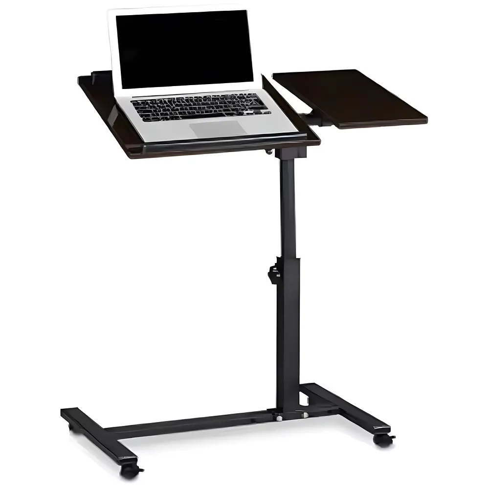 Portable Laptop Stand Desk Table with Wheels Height Adjustable