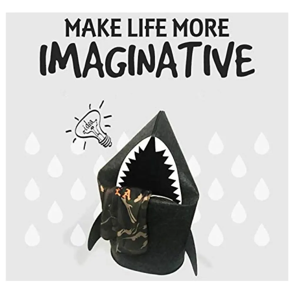 Kids Shark Laundry Dirty Clothes Basket Toys Storage Organizer Bin Hamper Tote Box Felt Cloth Eco-Friendly Collapsible Foldable Multi-Functional (Dark)