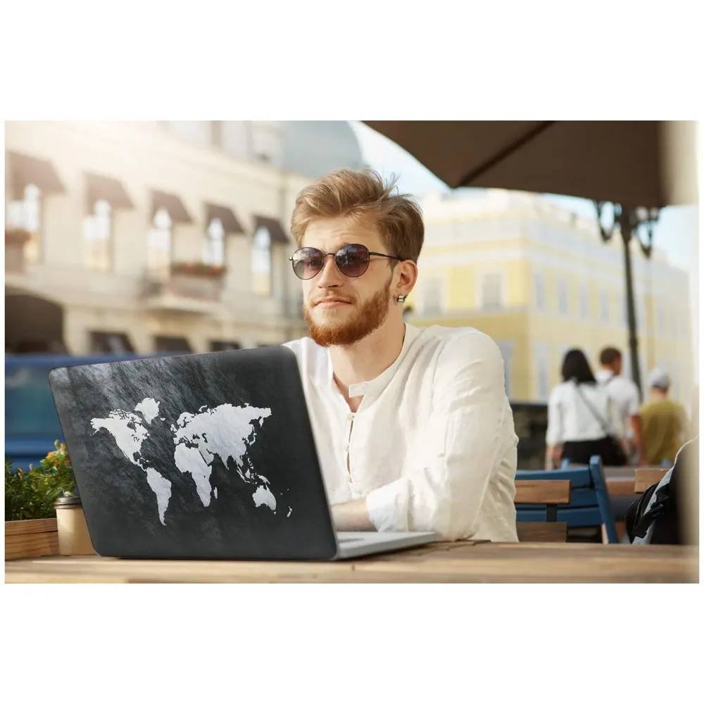 Hard Case Cover Compatible with New MacBook Air 13 inch M1 A2337 A2179 A1932, (2018-2021) (World Map)