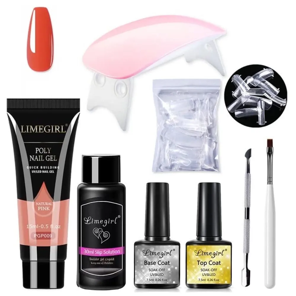Natural Pink Acrylic Gel Poly Nail Gel Nail Gel Extension Set