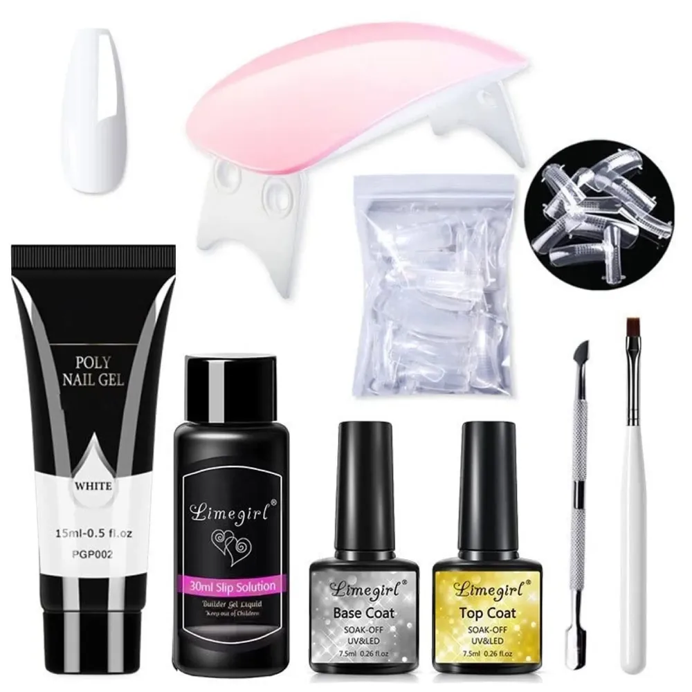 White Acrylic Gel Poly Nail Gel Nail Gel Extension Set