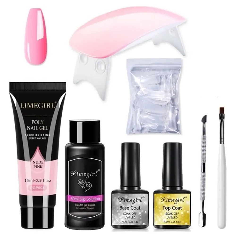 Light Pink Acrylic Gel Poly Nail Gel Nail Gel Extension Set