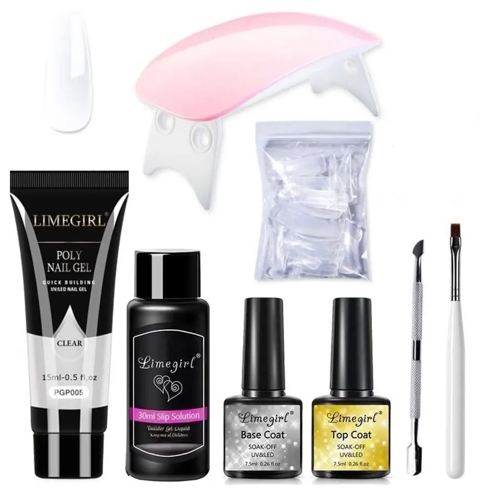 Transparent Clear Acrylic Gel Poly Nail Gel Nail Gel Extension Set
