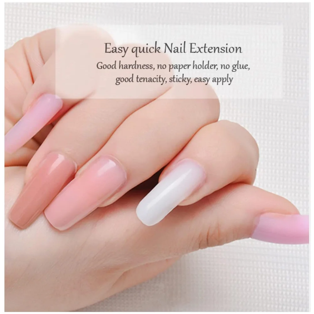 3 Pc Rose Pink, Pink And White Acrylic Gel Poly Nail Gel Nail Gel Extension Set