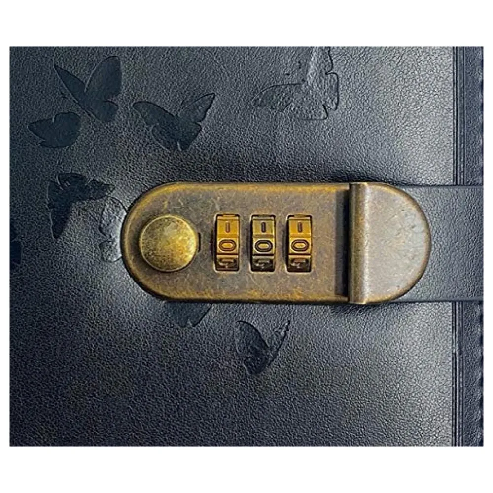 Lock Diary Black with Number Lock