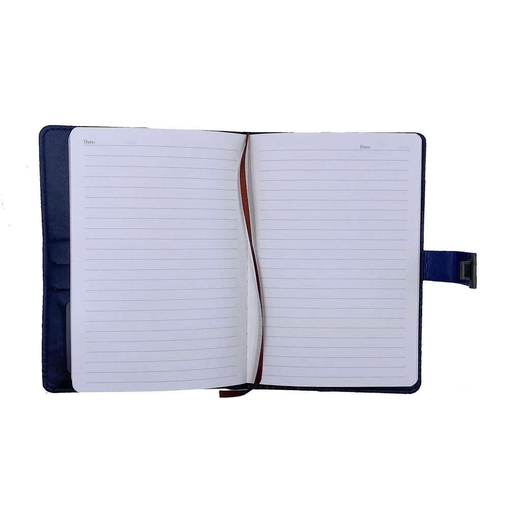 Novelty Diary Notebook with Number Combination Lock & PU Leather Cover Secret Lock Diary (22x15 cm, 230 Pages) (Blue)