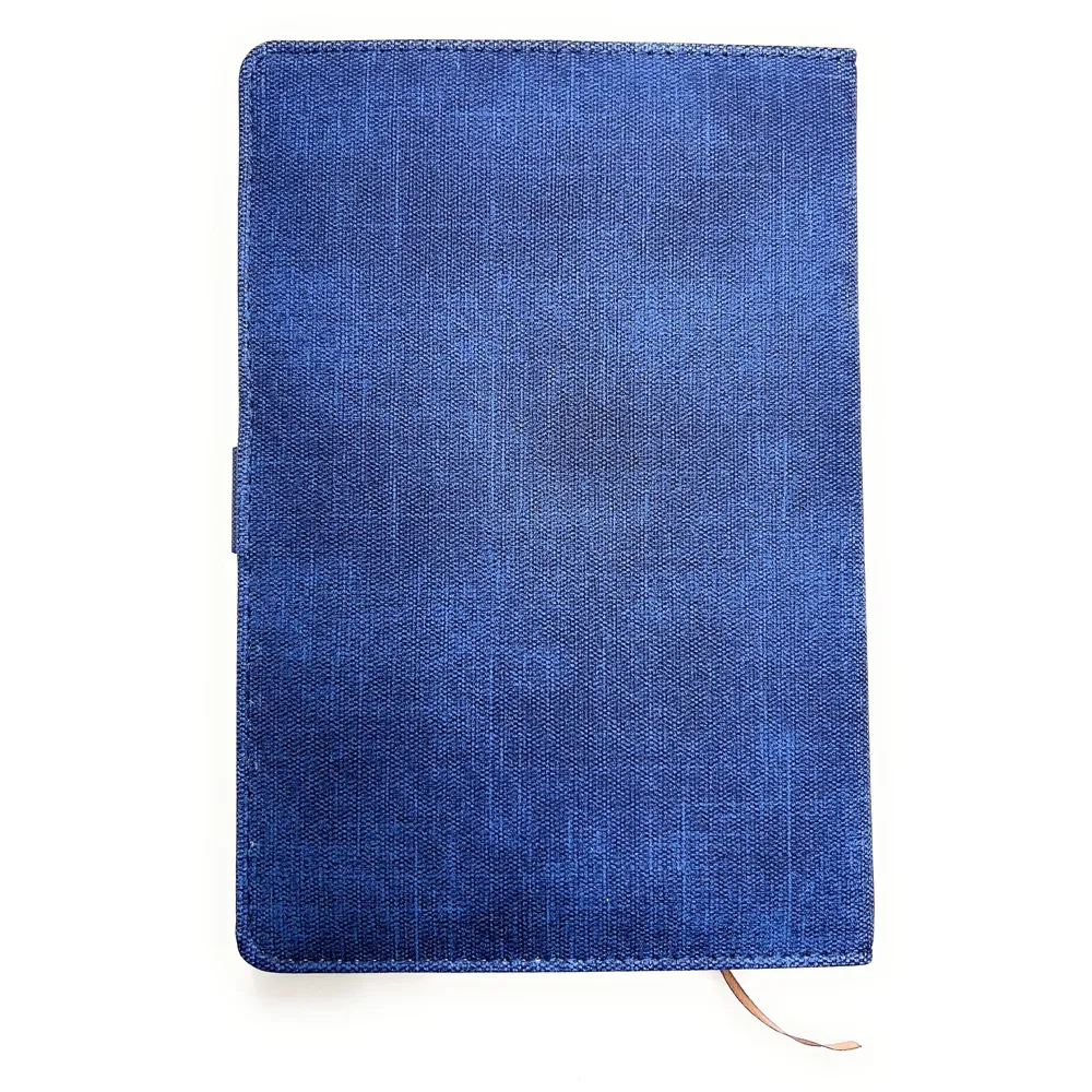 Lock Diary Notebook with Number Lock Combination PU Leather Blue Jeans Design Cover 22x15 cm, 230 Pages