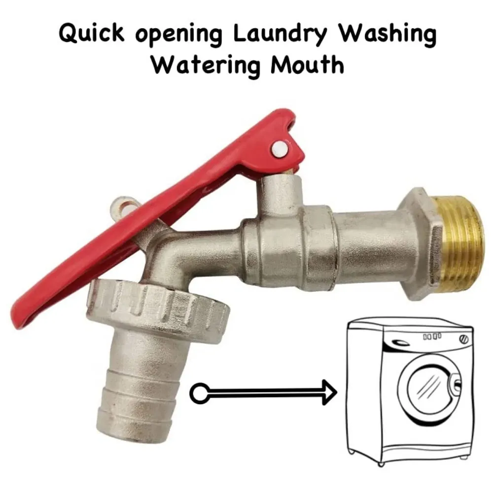 Lockable Tap With 1/2" Thread - Brass Faucet for Home, Outdoor Garden - Water Tap Lock