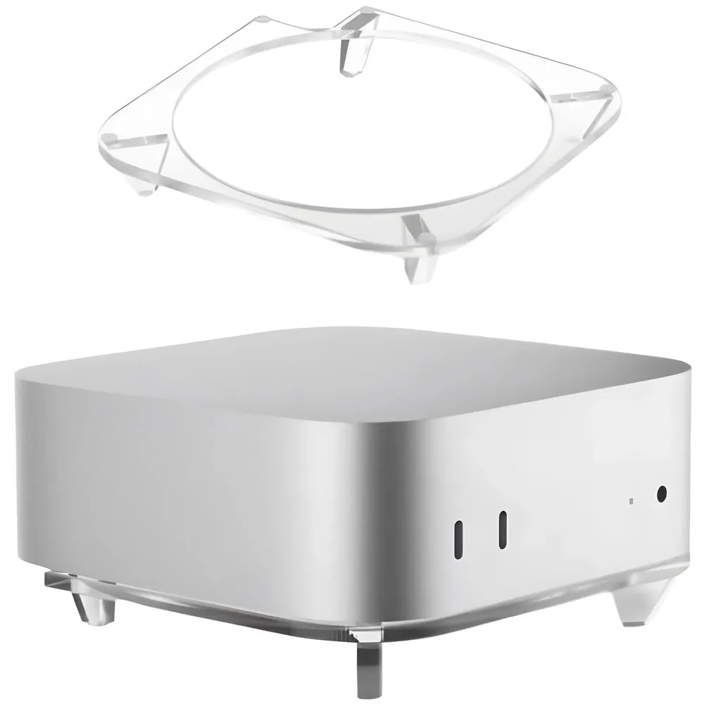 Acrylic Stand for Mini M4 Models – Transparent Non-Slip Docking Station Desktop Holder, Desk Organization, Power Button Access. ONLY STAND.