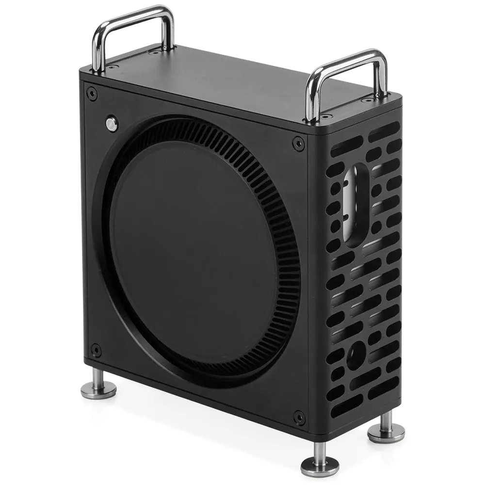Aluminum Chassis Stand for 2024 Mac Mini M4/M4 Pro - Mac Mini M4 Stand - Mac Mini M4 Case - Optimized Heat Dissipation - Accessories for Mac Mini M4 (Black)