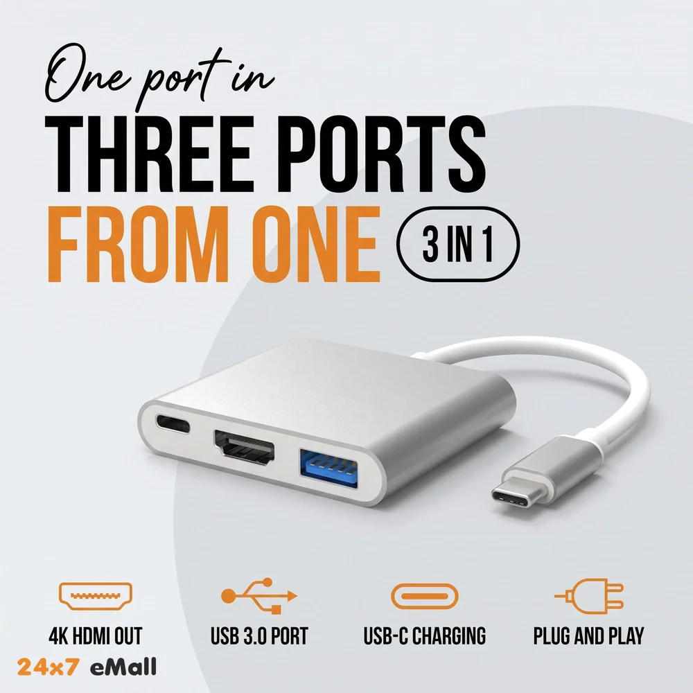4K HDMI USB 3.1 Type C Hub for Macbook Pro 2016/2017 with/Without Touch Bar (Silver)