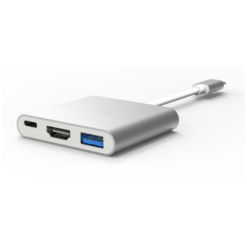 4K HDMI USB 3.1 Type C Hub for Macbook Pro 2016/2017 with/Without Touch Bar (Silver)