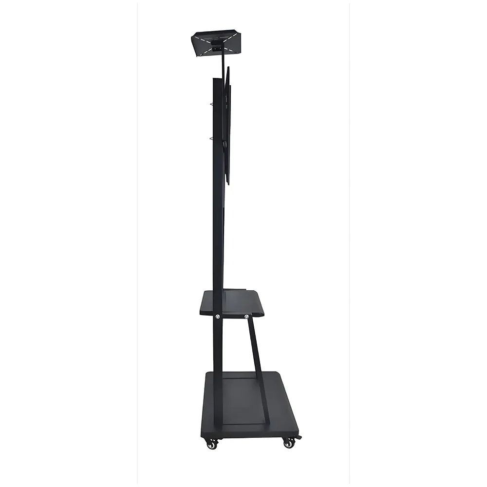 Premium Heavy Duty Full Motion Swivel Floor Stand TV Trolley with Brackets for 32" inch to 75” LED, LCD for VESA Sizes 100 x 100 Upto 600 x 400 mm (Tv Trolley 3 Shelves) (Miniature)