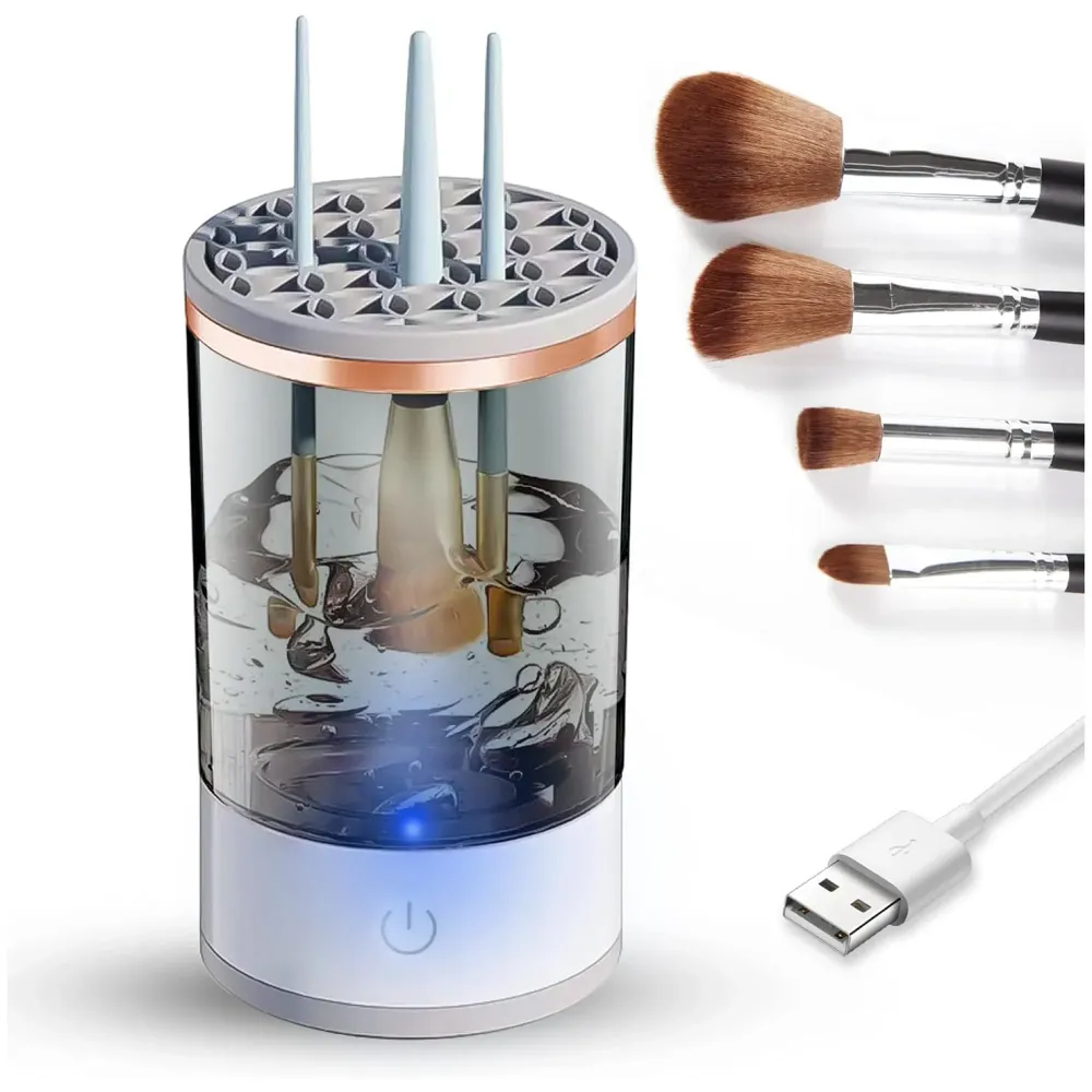 Makeup Brush Cleaner Machine, Automatic Electric Makeup Brush Cleaner, Automatic Spinning Makeup Brush Cleaner USB Powered Cosmetic device Cup