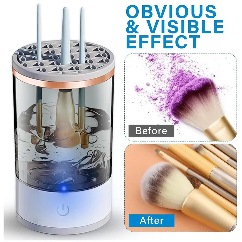 Makeup Brush Cleaner Machine, Automatic Electric Makeup Brush Cleaner, Automatic Spinning Makeup Brush Cleaner USB Powered Cosmetic device Cup