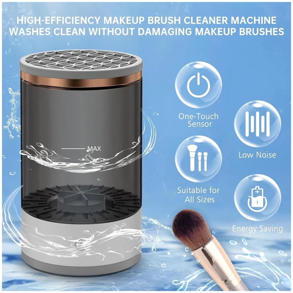 Makeup Brush Cleaner Machine, Automatic Electric Makeup Brush Cleaner, Automatic Spinning Makeup Brush Cleaner USB Powered Cosmetic device Cup