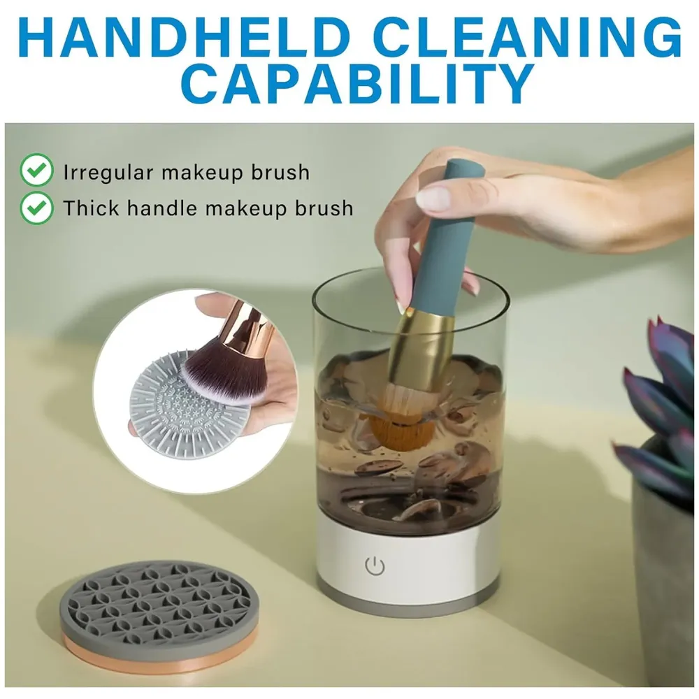 Makeup Brush Cleaner Machine, Automatic Electric Makeup Brush Cleaner, Automatic Spinning Makeup Brush Cleaner USB Powered Cosmetic device Cup