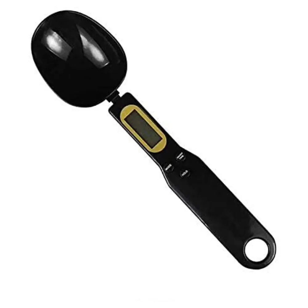 Digital Measuring Spoon Scale 500g/0.1g Gram Weighing Mini LCD Spoon Measure Digital Scale Pet food, Cooking black