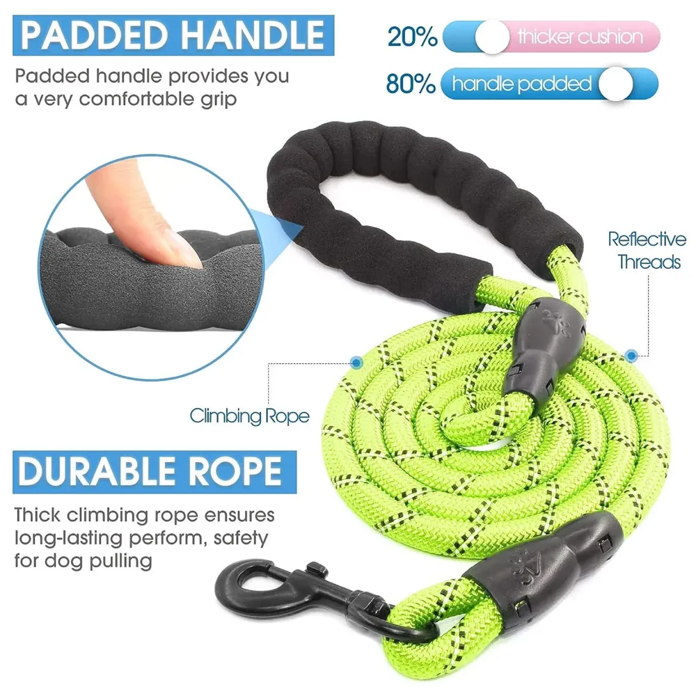 Combo Harness and Leash Green No Pull Dog Harness Mesh Breathable Adjustable Reflective Oxford Easy Control Comfortable Harness. Large 18-26 Inch Girth