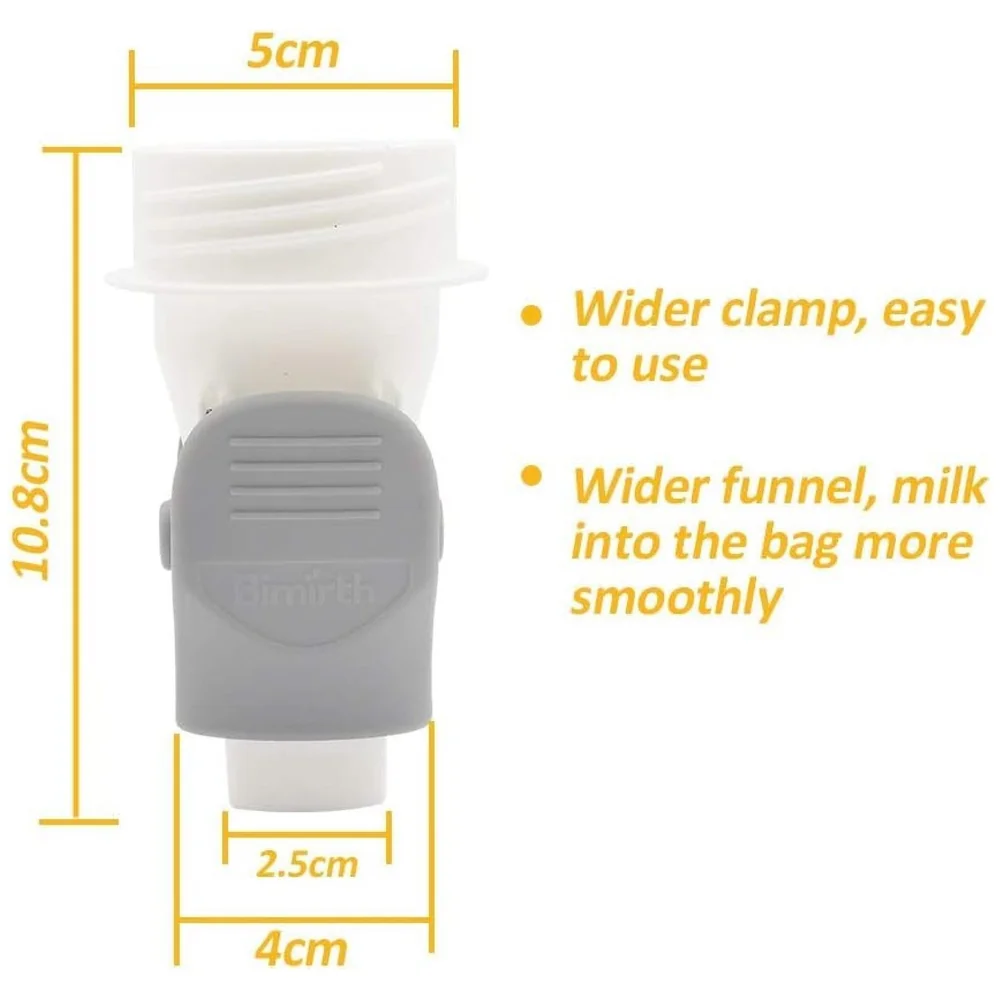 Baby Breastmilk Storage Bag Adapters Wide Neck Flange BPA Free