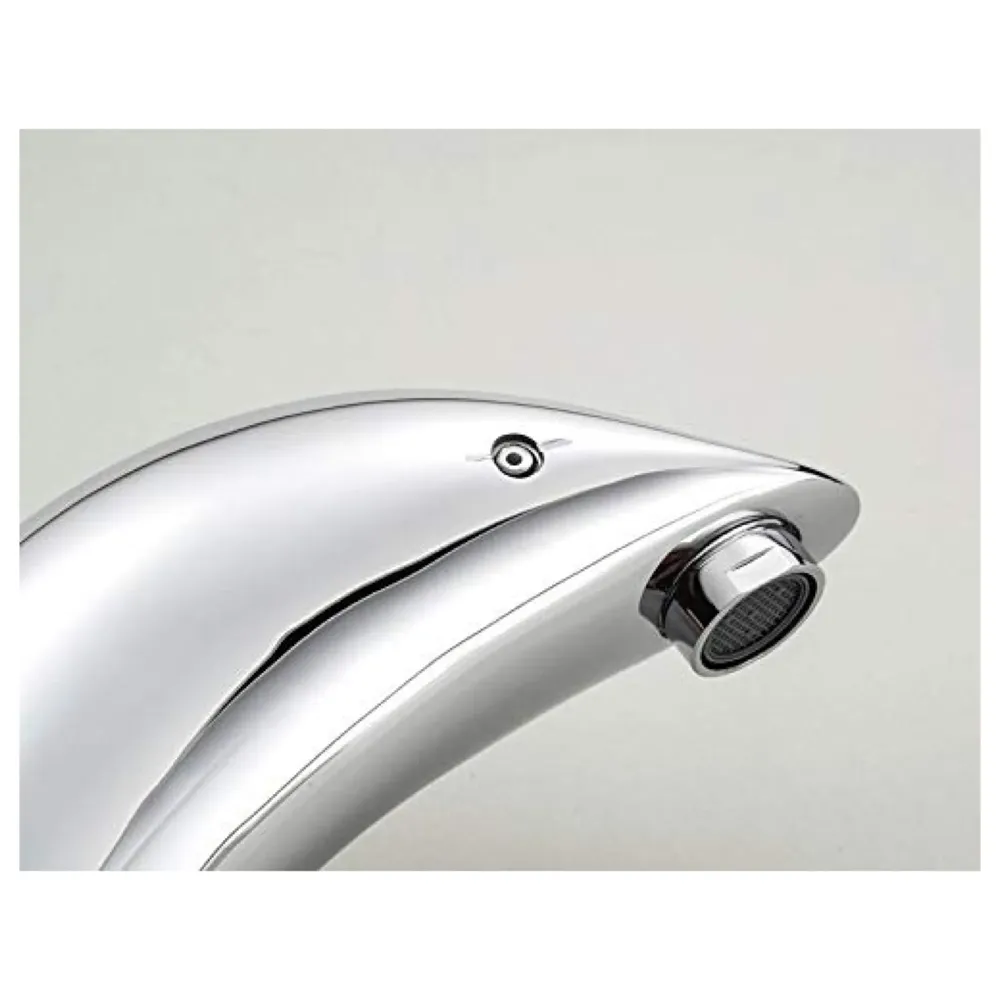 Premium Heavy Single Lever Basin Mixer ~ with 2 Braided Connection Pipes 450mm (Without pop-up) (Dolphin Silver)