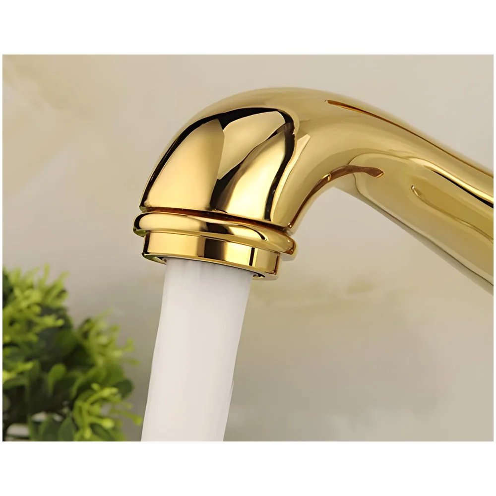 Brass 12 Inch Basin Mixer tap Faucet for Bathroom and Wash basins Toilets Marble Finish Dark Italian Marble Hot and Cold Water