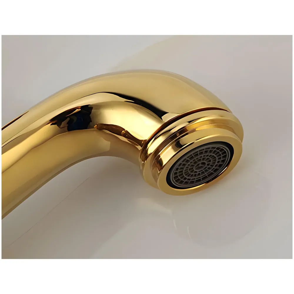 Brass 12 Inch Basin Mixer tap Faucet for Bathroom and Wash basins Toilets Marble Finish Dark Italian Marble Hot and Cold Water