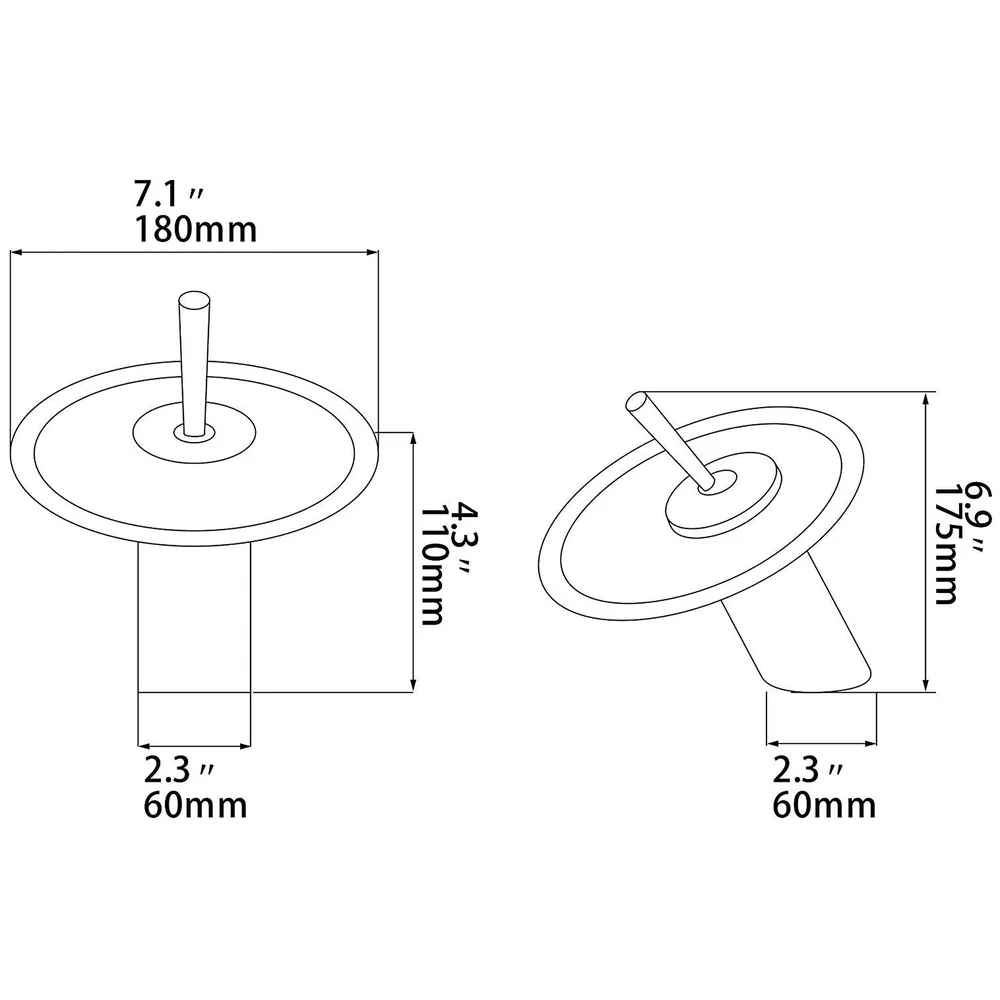 Chrome Glass Waterfall Basin Mixer Tap Fancy Round Pillar Cock