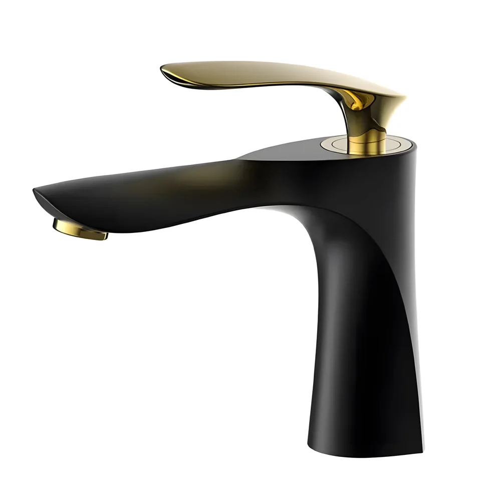Gold Basin Faucet Tap Mixer, for Bathroom Toilet Wash Basins Hot and Cold Water Golden Belle (Gold)