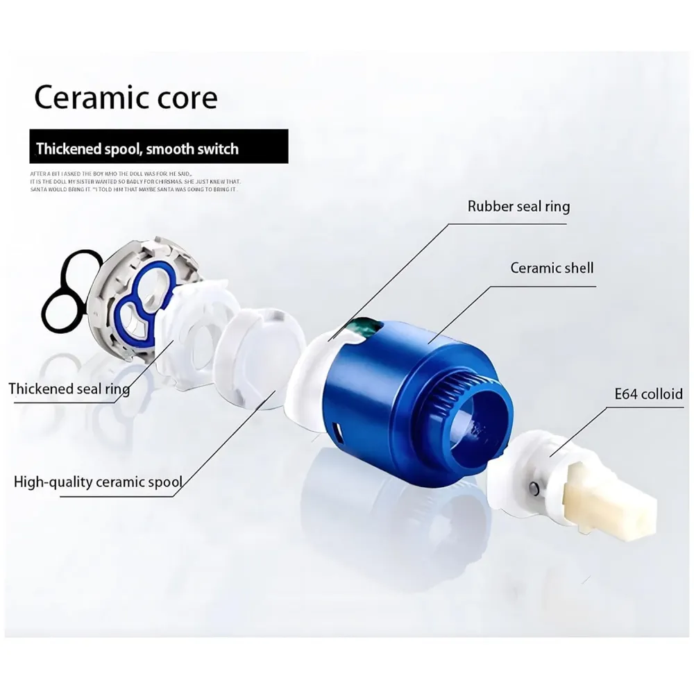 Waterfall Dark Grey Faucet Tap Mixer Hot and Cold Heavy Single Lever Basin Mixer 360 Degree Rotating Spout and Ceramic Cartridge for Bathroom Wash Basins 20 CM X 17 CM