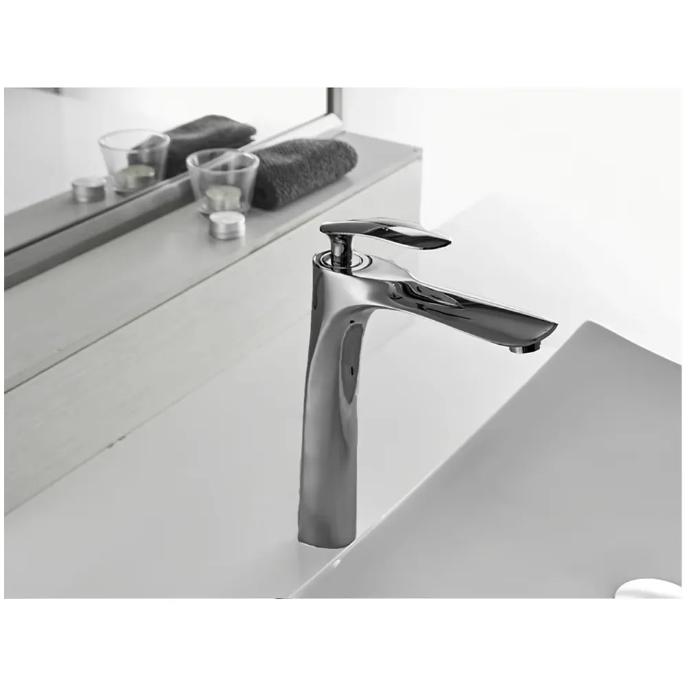 Metallic Grey Faucet Tap Basin Mixer 12 inch Hot Cold with 2 Pipes