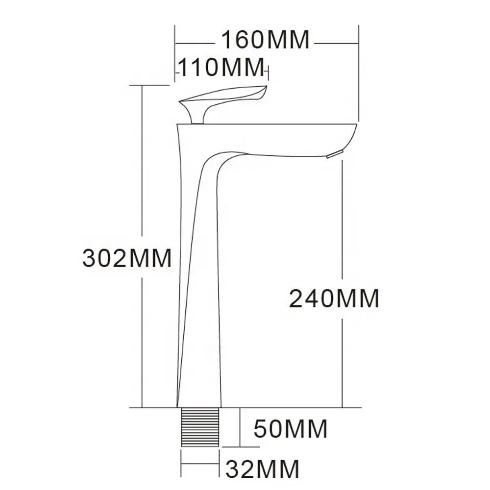 Metallic Grey Faucet Tap Basin Mixer 12 inch Hot Cold with 2 Pipes