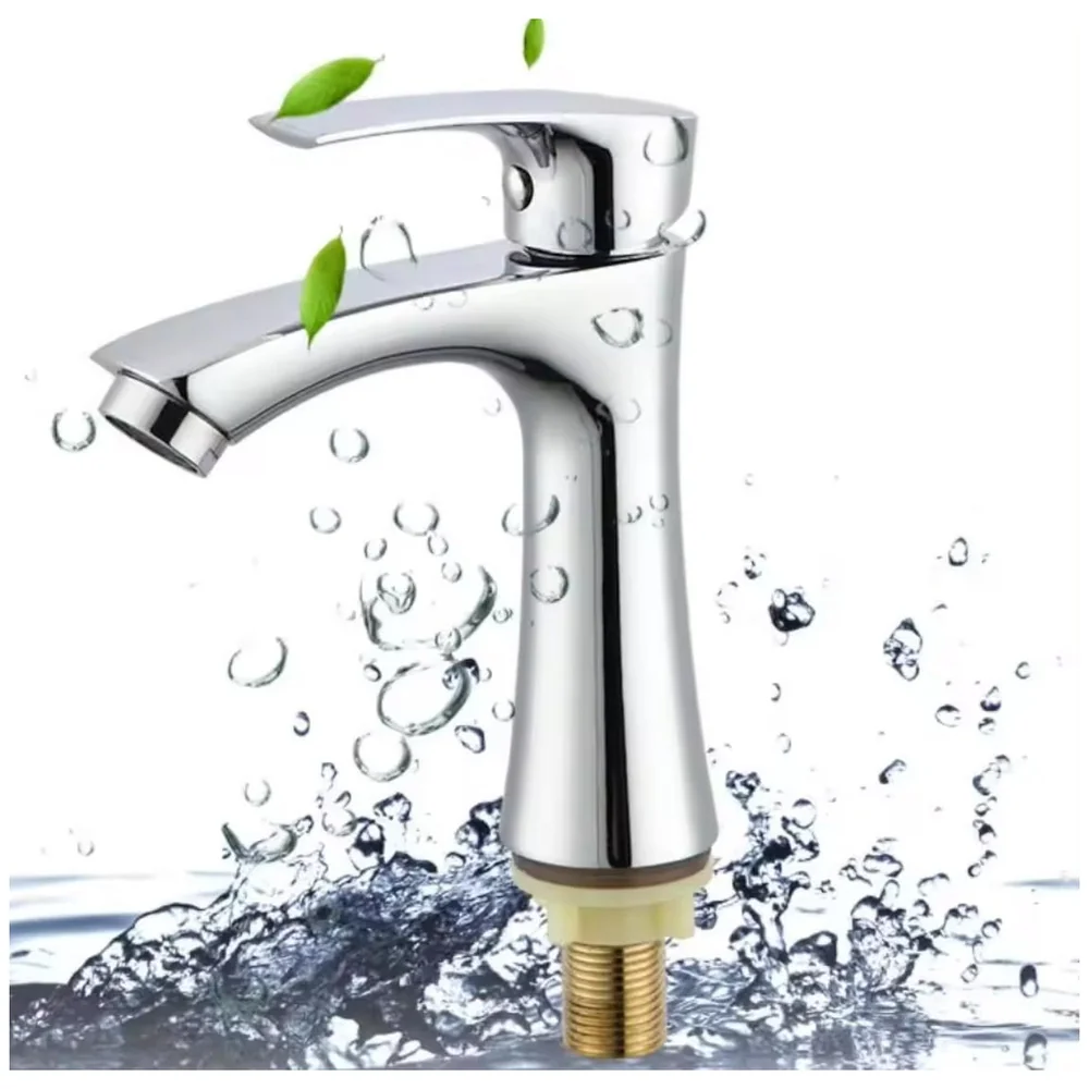 Silver Chrome Single Lever Pillar Cock Cold Water 6 inch