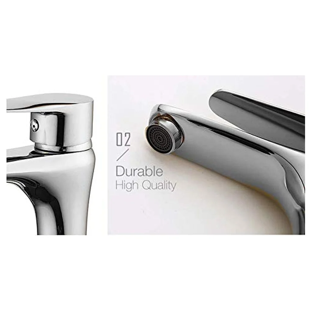 Silver Chrome Single Lever Pillar Cock Cold Water 6 inch