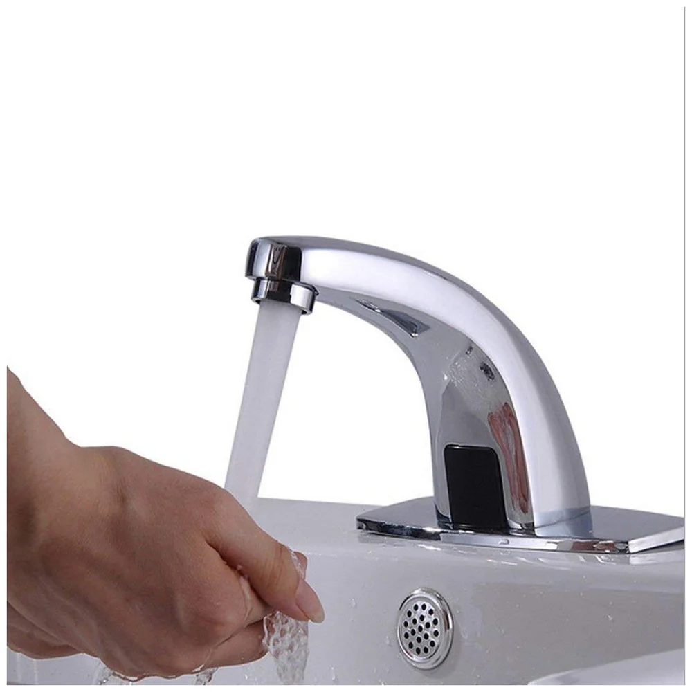 Sensor Tap Touchless Hand Free Brass Mixer Foam Flow 5in AC DC