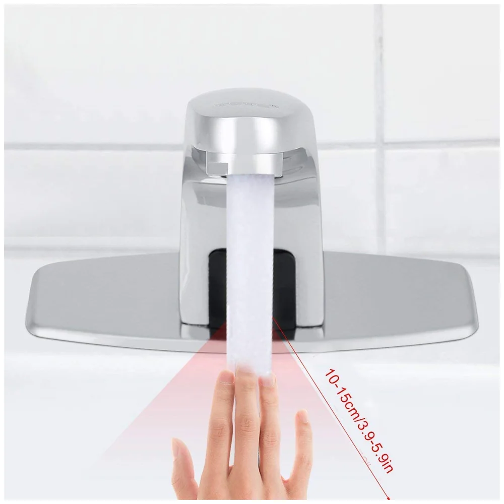 Sensor Tap Touchless Hand Free Brass Mixer Foam Flow 5in AC DC