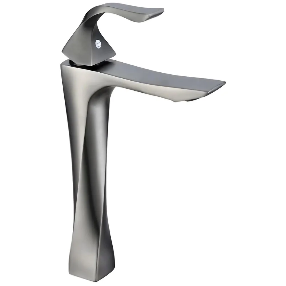 Twist Dark Grey Faucet Tap Mixer Heavy Basin Mixer 12in 30x17 cm Premium