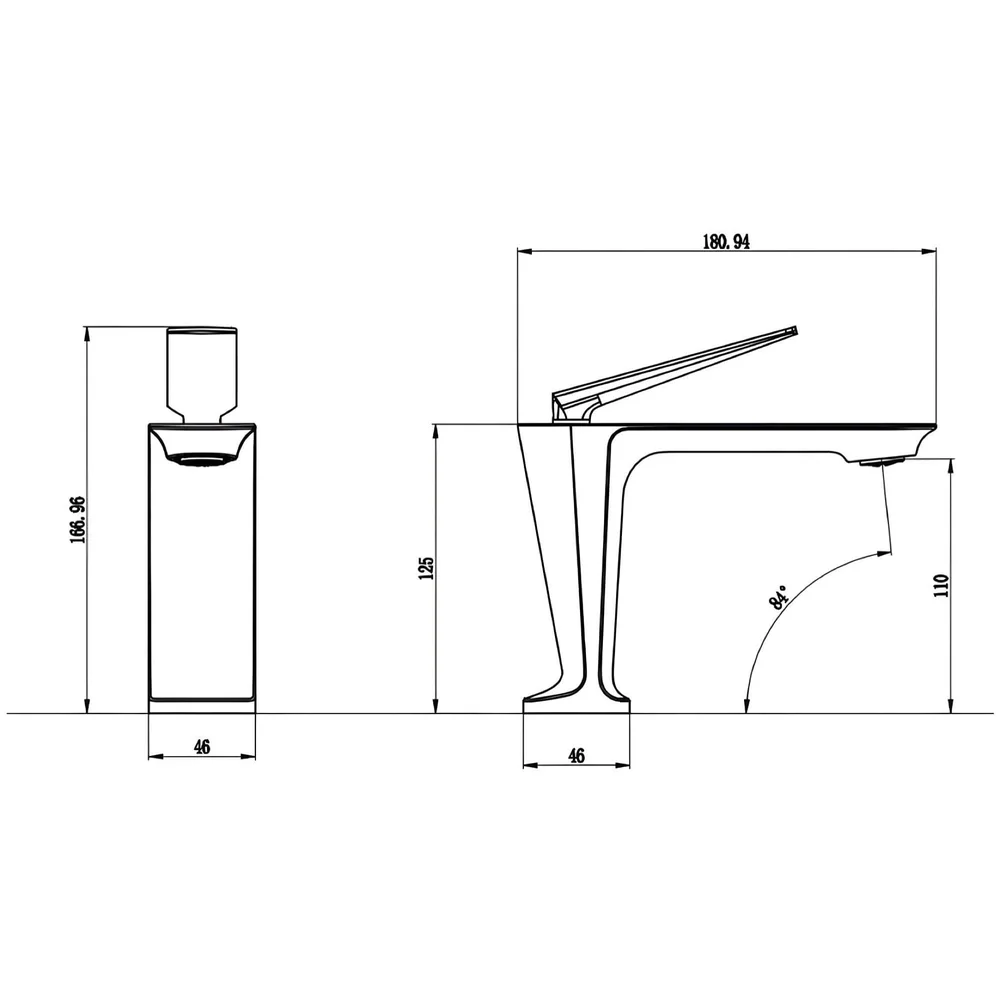 Gold Faucet Tap Mixer Hot and Cold Water Heavy Single Lever Basin Mixer with Ceramic Cartridge for Bathroom Wash Basins - 15 cm x 17cm - Golden