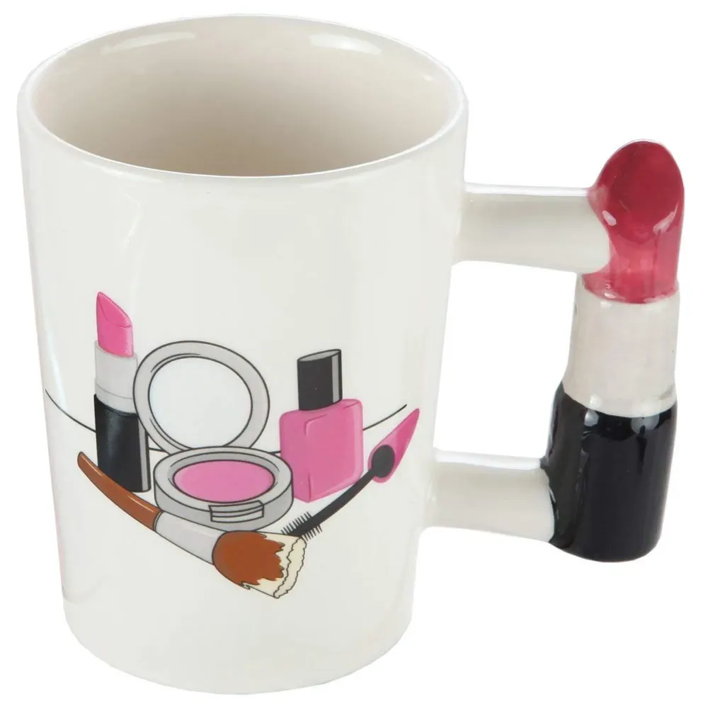 Ceramic Mug With Spoon And Lid