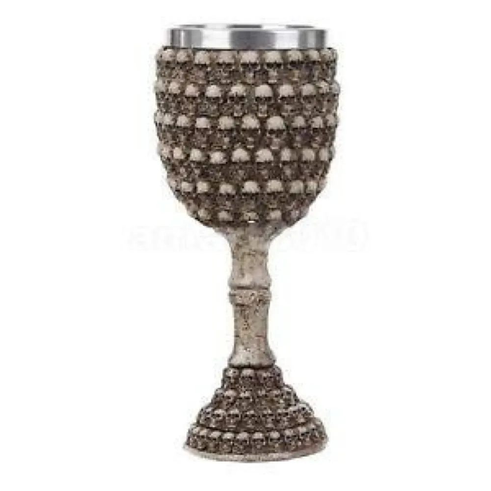 3D Skull Mug Stainless Steel 301-400ml Coffee Tea Cup (Skull Goblet)
